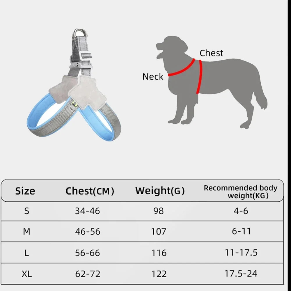 OHIPETS™ No-Pull Adjustable Pet Harness – Reflective & Comfortable for Dogs & Cats