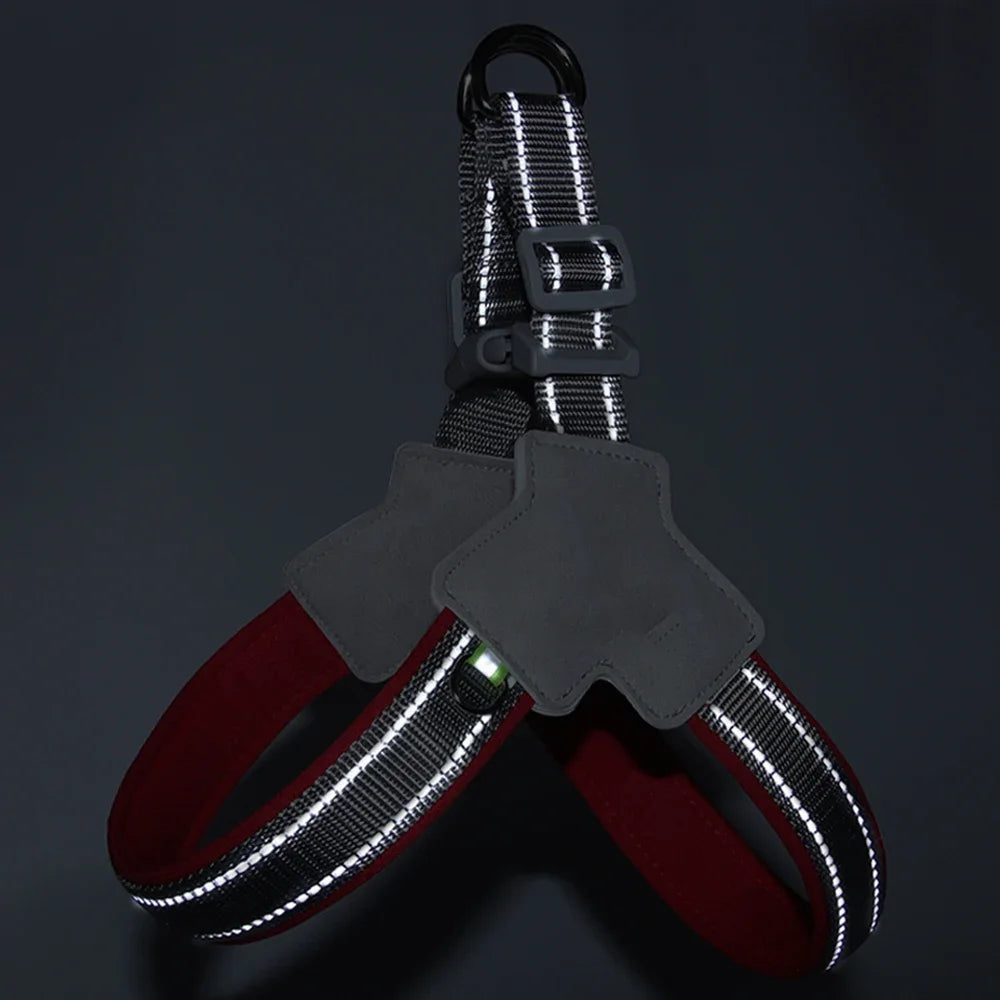 OHIPETS™ No-Pull Adjustable Pet Harness – Reflective & Comfortable for Dogs & Cats