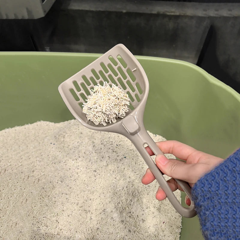 Plastic Cat Litter Cleaning Shovel With Long Handle And Hook Cleaning Cat Litter Shovel, Cats Toilet Cleaning Tools And Supplies