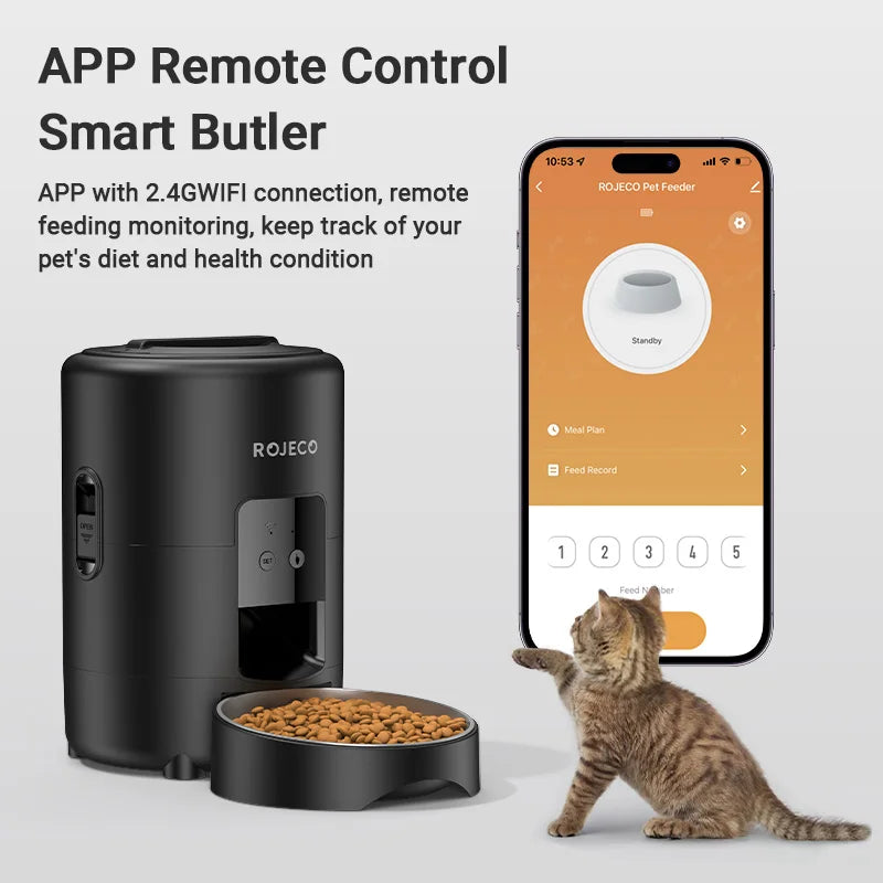 OHIPETS™ WiFi Automatic Cat & Dog Feeder 2L – Smart Pet Food Dispenser with App Control