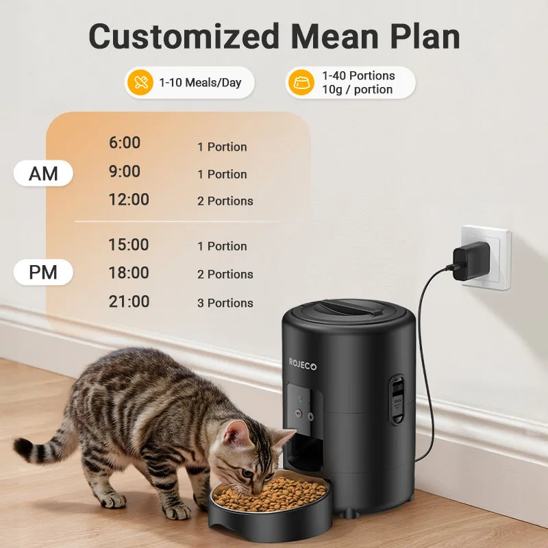 OHIPETS™ WiFi Automatic Cat & Dog Feeder 2L – Smart Pet Food Dispenser with App Control