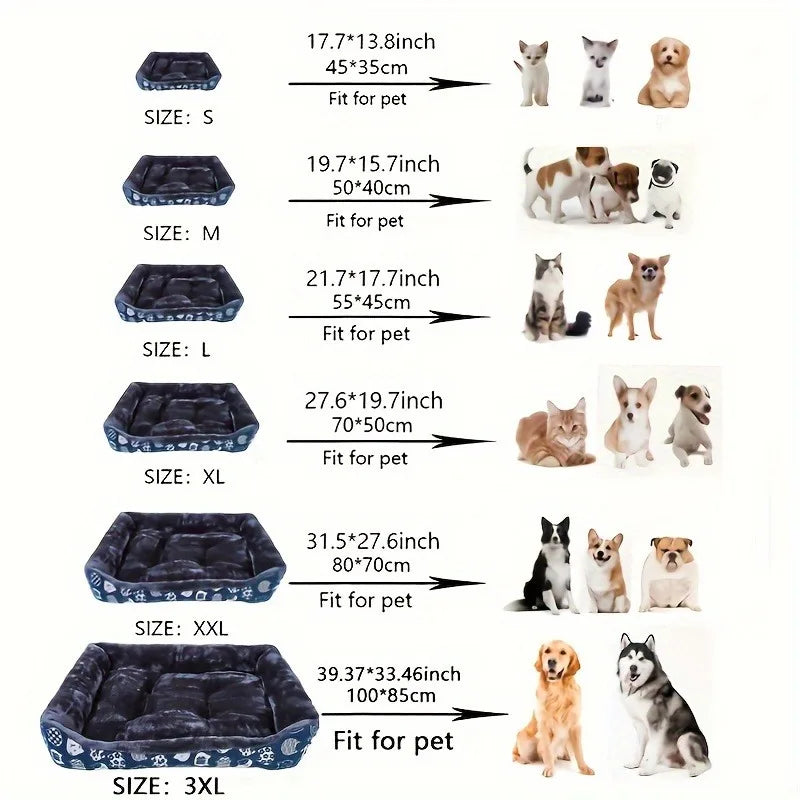 OHIPETS™ Plush Pet Bed Sofa – Warm Winter Mat for Dogs & Cats