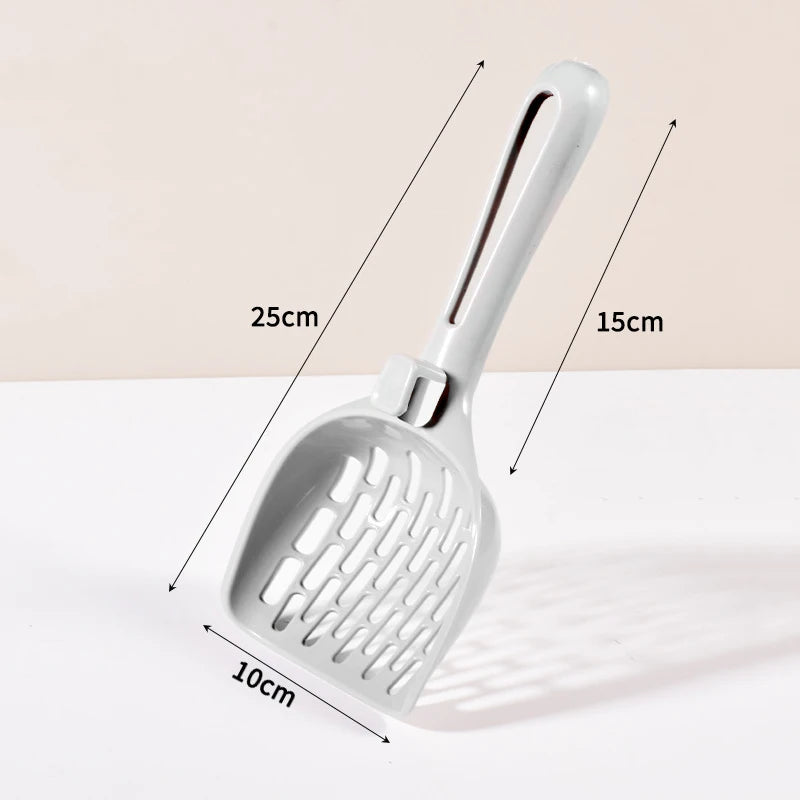 Plastic Cat Litter Cleaning Shovel With Long Handle And Hook Cleaning Cat Litter Shovel, Cats Toilet Cleaning Tools And Supplies